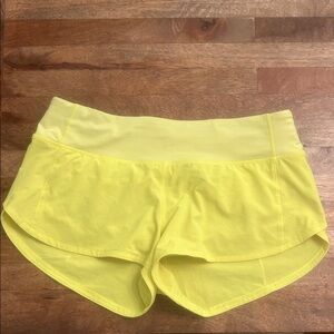 lululemon Bright Yellow Run Shorts